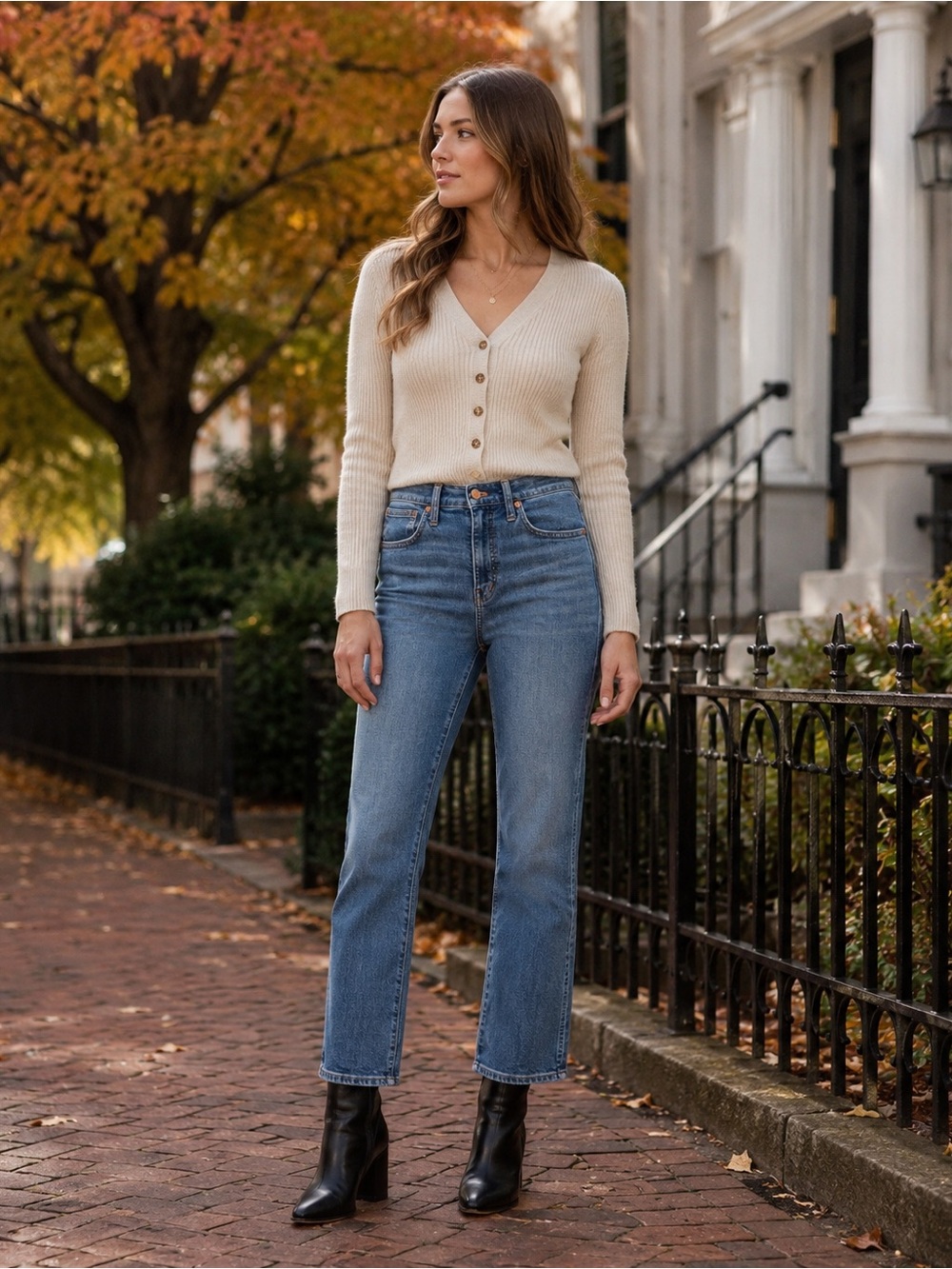 Madewell Straight Leg Jeans in Classic Blue